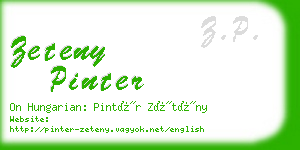 zeteny pinter business card